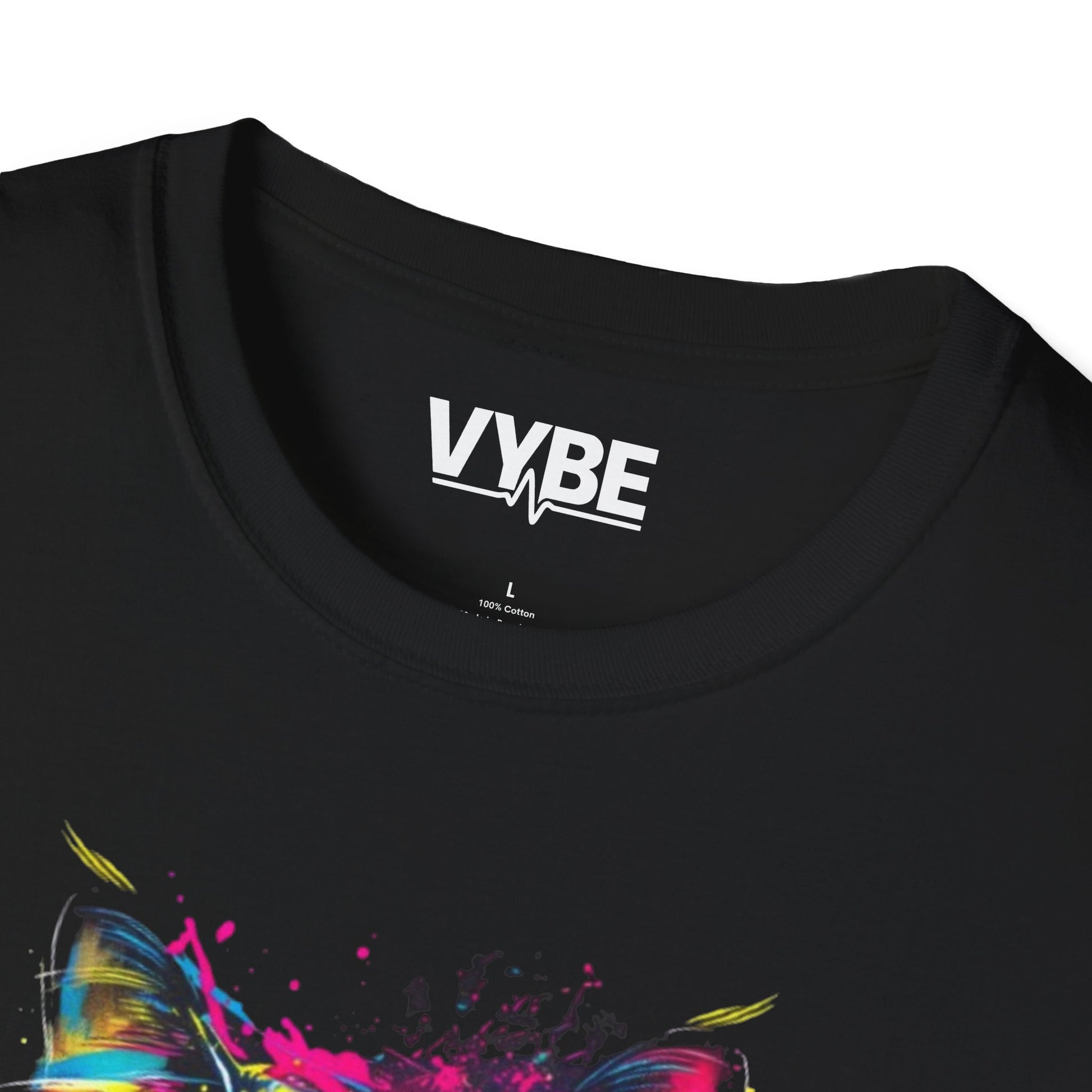 Vibrant Cat Graphic T-Shirt - VYBE Shop