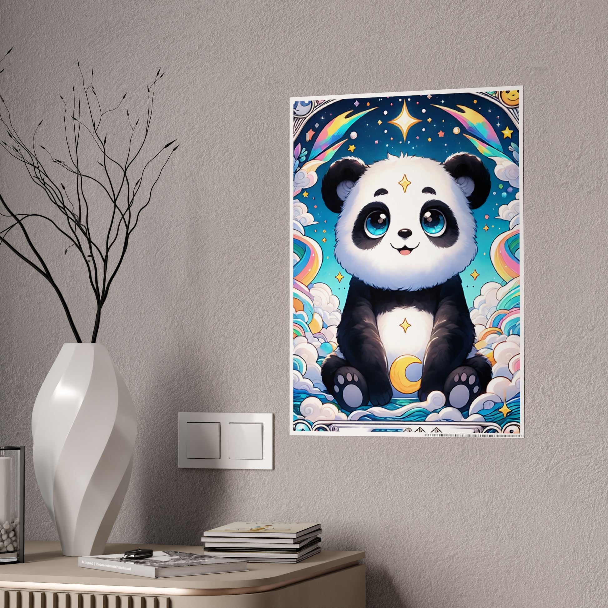 Cute Panda Wall Art - Kawaii Gloss Poster for Adorable Home Decor - VYBE Shop
