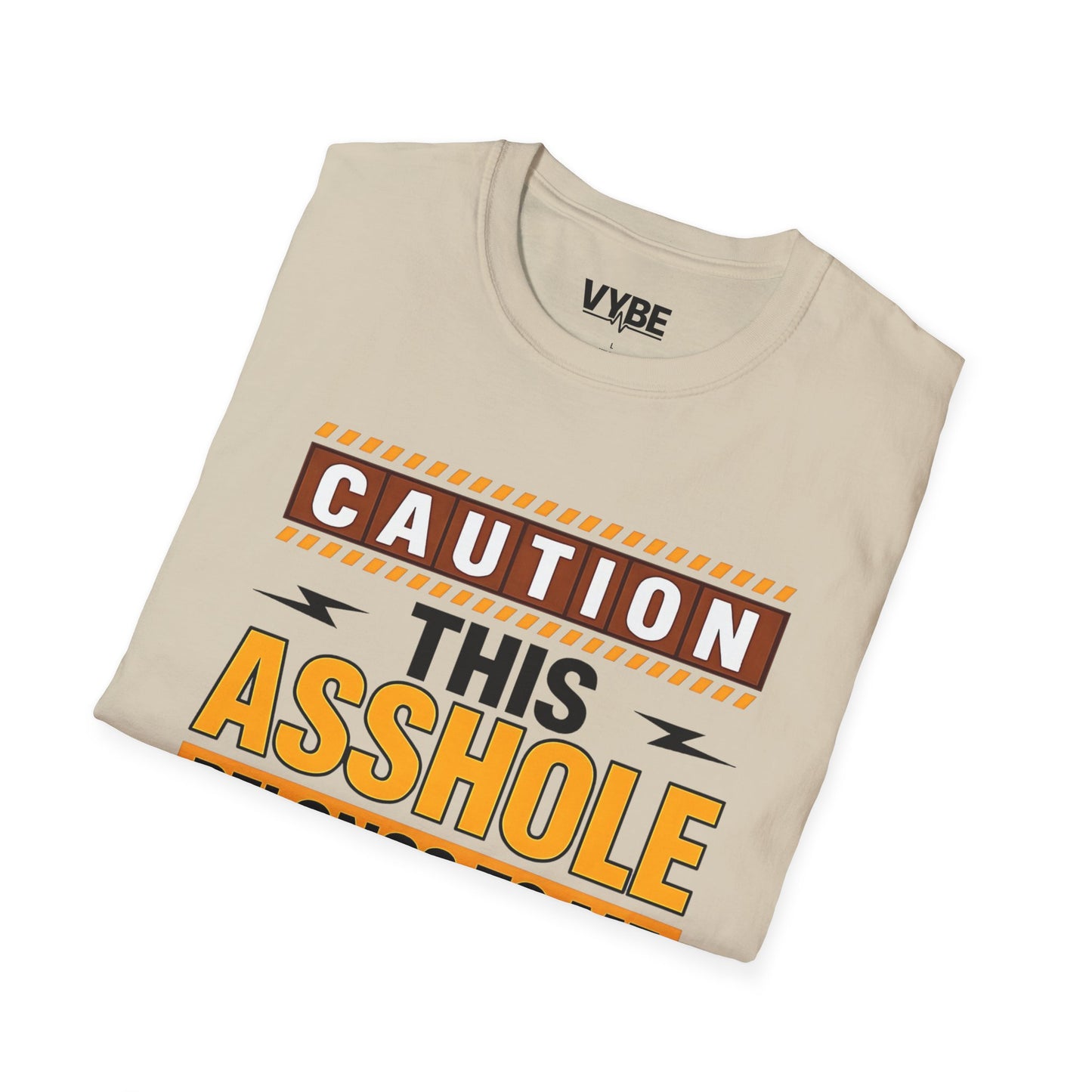 Caution This Asshole Belongs to Me T-Shirt, Funny Gift, Unisex Graphic Tee, Casual Wear, Fun Party Apparel - VYBE Shop