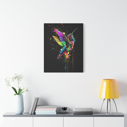 Neon Hummingbird Matte Canvas, Stretched, 1.25" - VYBE Shop