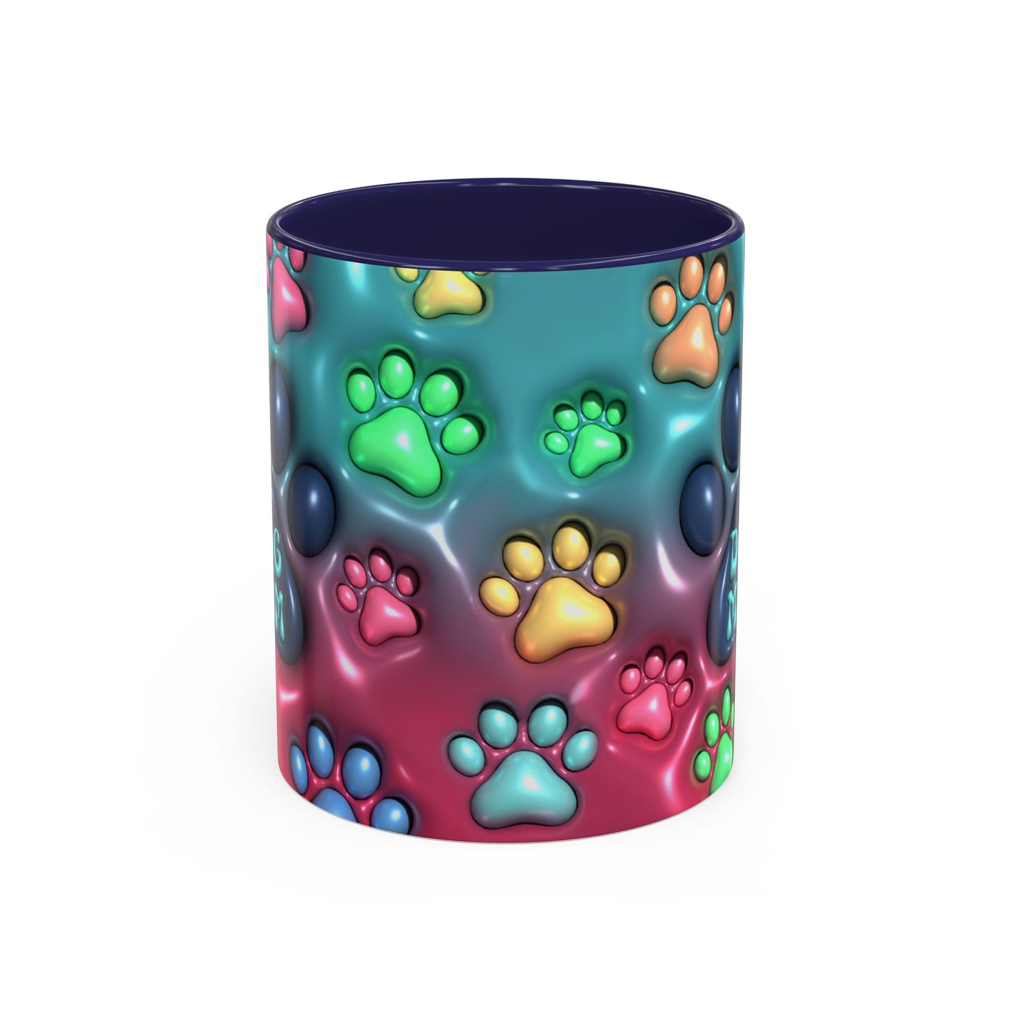 Colorful Dog Mom Coffee Mug, Inflated 3d Design, 11Oz or 15Oz - VYBE