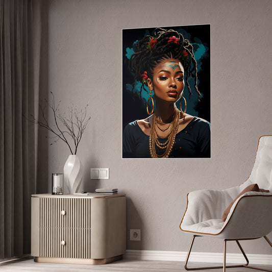 AfroArt Portrait Poster - Elegant Wall Decor for Home Styling - VYBE Shop