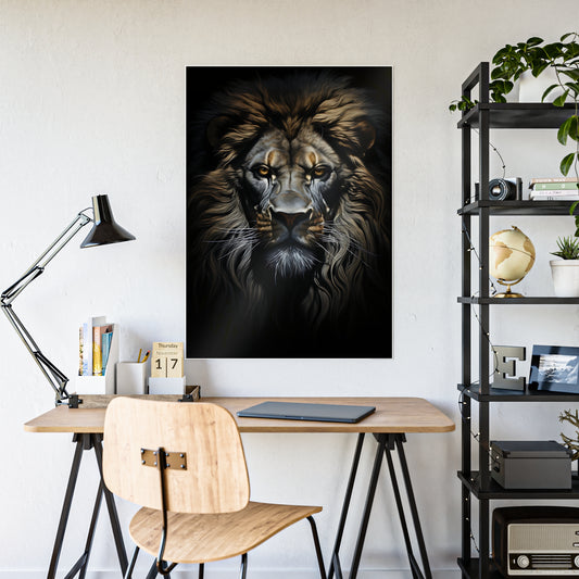Majestic Lion Wall Art Posters - Glossy Animal Decor for Home and Office, Perfect Gifts for Wildlife Lovers - VYBE Shop