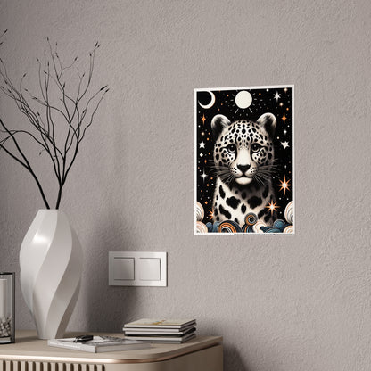 Leopard Art Poster, Glossy Wall Poster - VYBE Shop