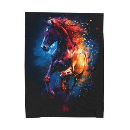 Vibrant Horse Art Blanket