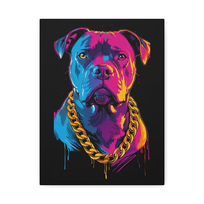 Neon Dog Portrait Canvas Art, Colorful Wall Decor for Pet Lovers, Unique Gift for Dog Owners, Home Gallery Decoration, Colorful Pet [...] - VYBE Shop