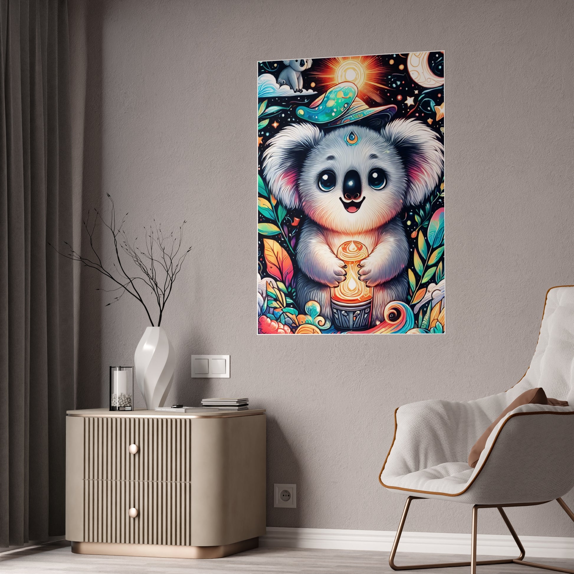 Cute Koala Poster - Whimsical Wall Art for a Charming Decor - VYBE Shop