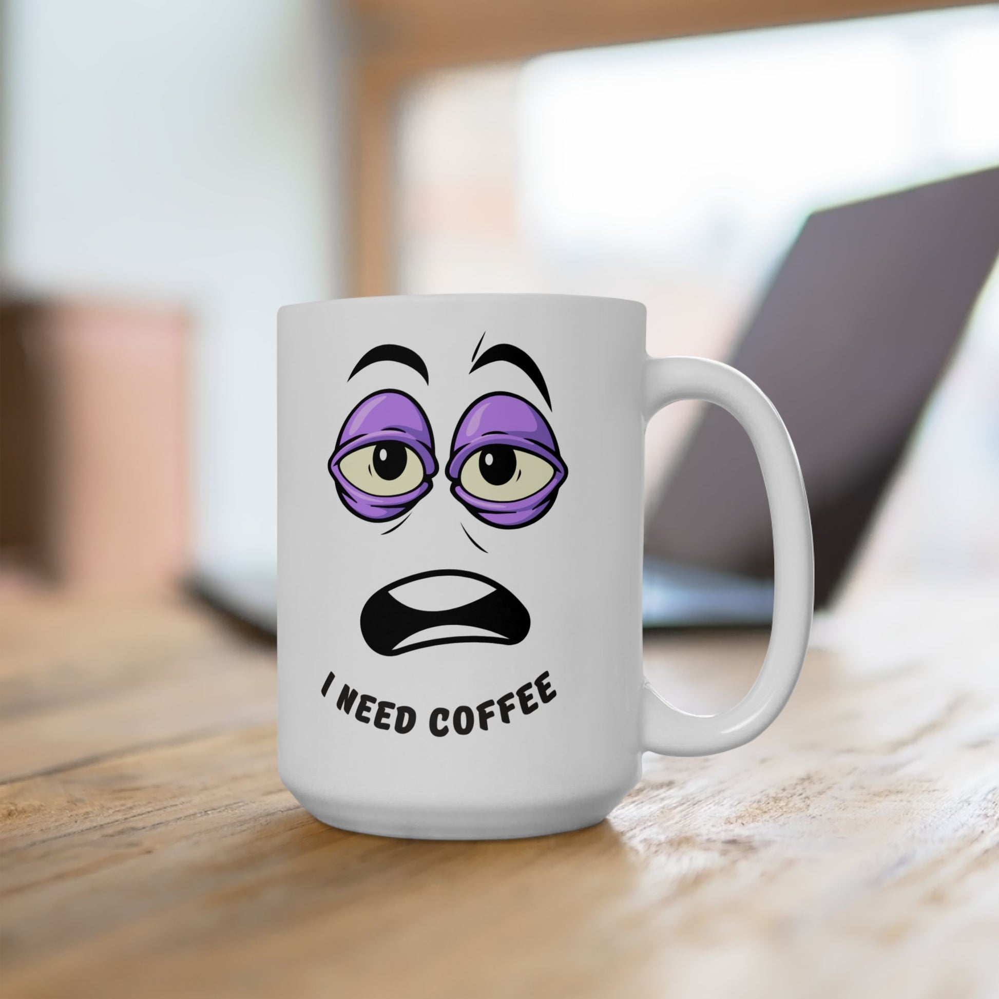Funny Coffee Mug, I Need Coffee Cup, Gift for Coffee Lovers, Office Mug, Unique Ceramic Mug, Humorous Coffee Cup - VYBE Shop