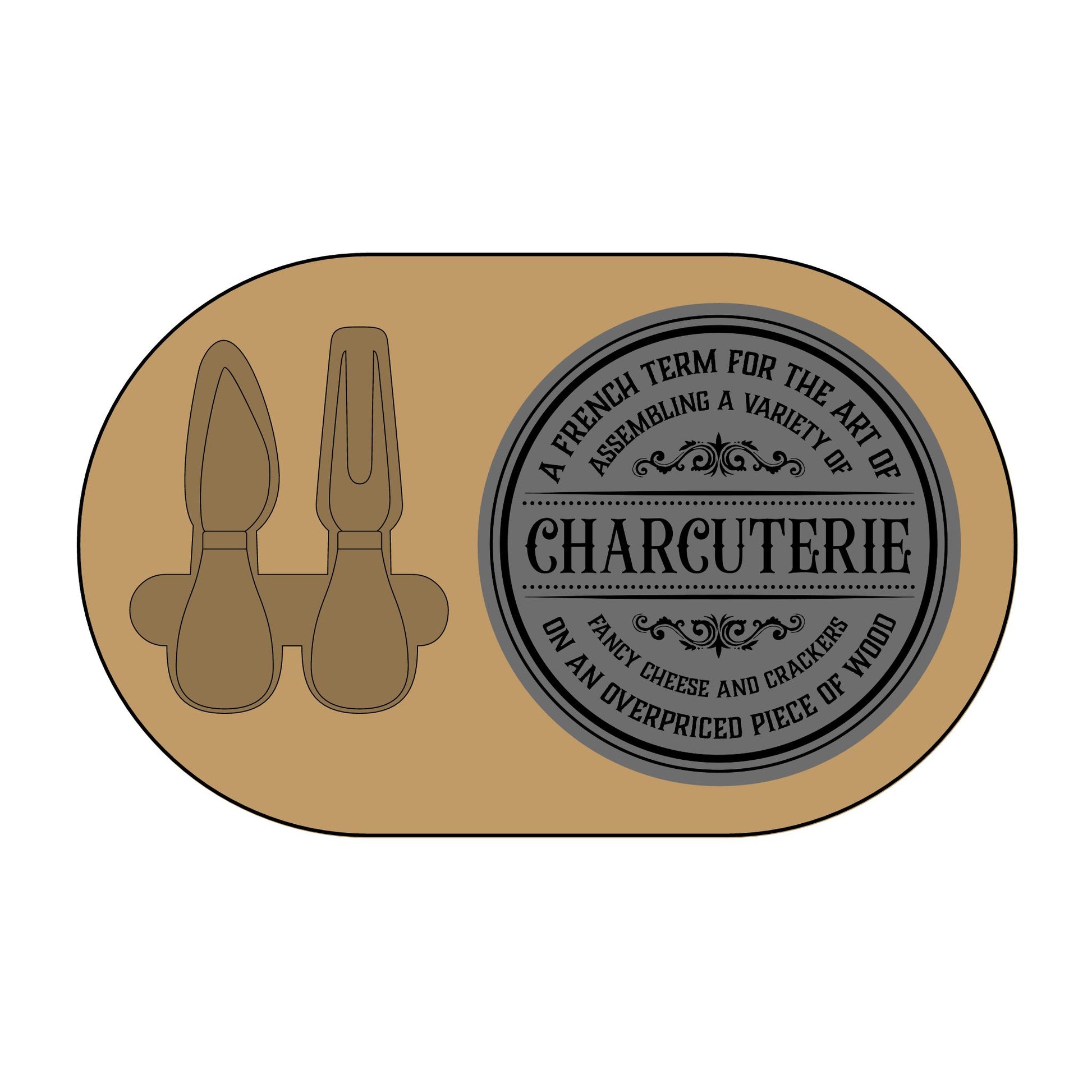Charcuterie Board Engraving - Personalized Wooden Serving Board - VYBE Shop