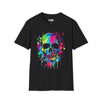 Neon- Skull Graphic T-Shirt - VYBE Shop