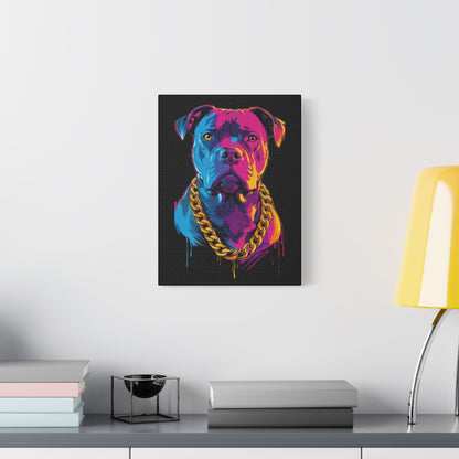 Neon Dog Portrait Canvas Art, Colorful Wall Decor for Pet Lovers, Unique Gift for Dog Owners, Home Gallery Decoration, Colorful Pet [...] - VYBE Shop