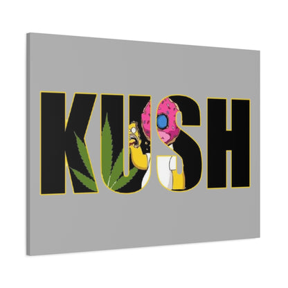 Colorful Cannabis KUSH Wall Art, Stretched Canvas Print, Unique Home Decor, Gift for Smokers, KUSH Design - VYBE Shop