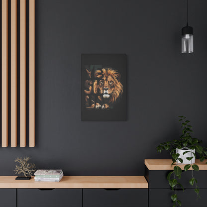 Religion- Majestic Lion Wall Art, Inspirational Home Decor, Animal Canvas Print, Gift for Nature Lovers, Motivational Artwork - VYBE Shop