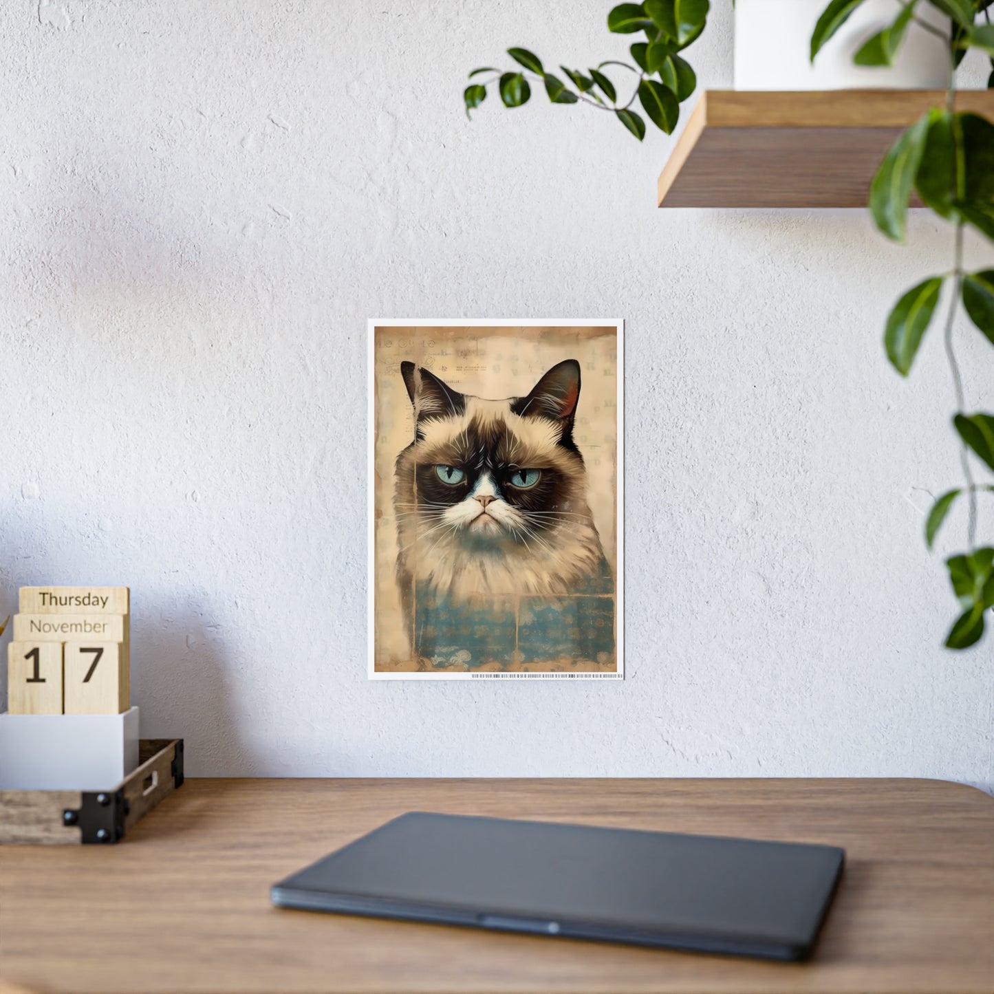 Grumpy Cat Print Art Poster - Ideal Wall Décor for Cat Lovers - VYBE Shop