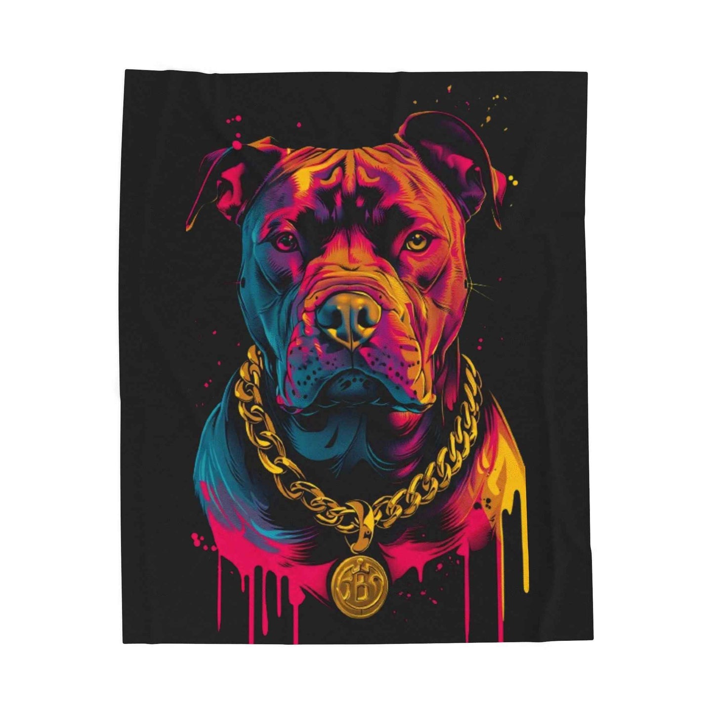 Colorful Dog Art Plush Blanket for Pet Lovers