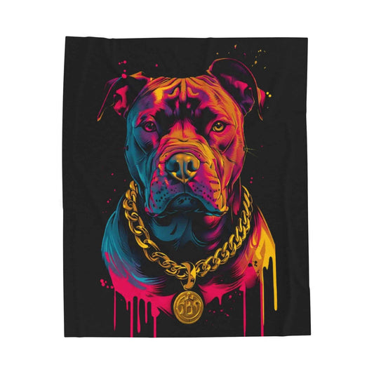 Colorful Dog Art Plush Blanket for Pet Lovers