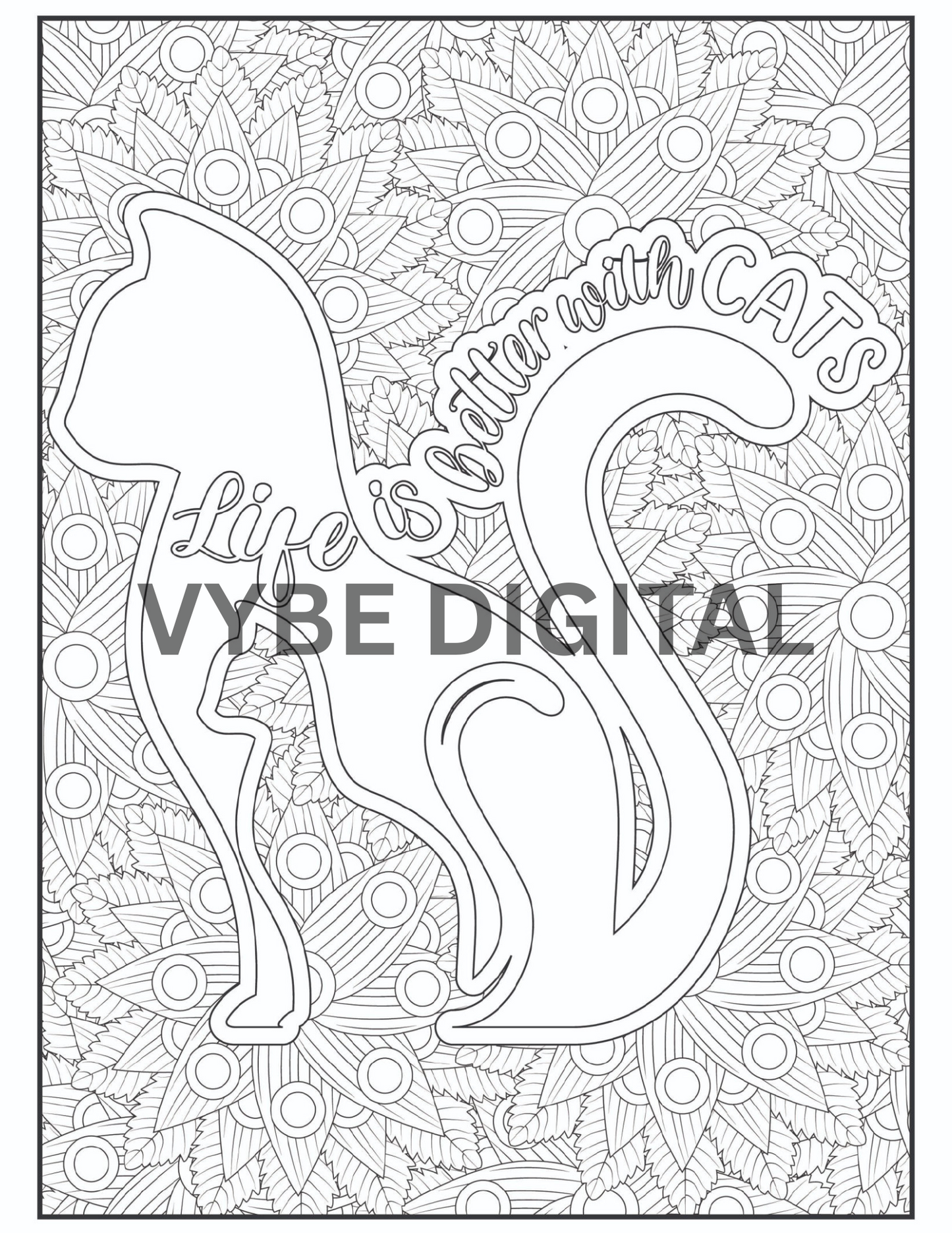 Cat Quotes Coloring- 40 Pages