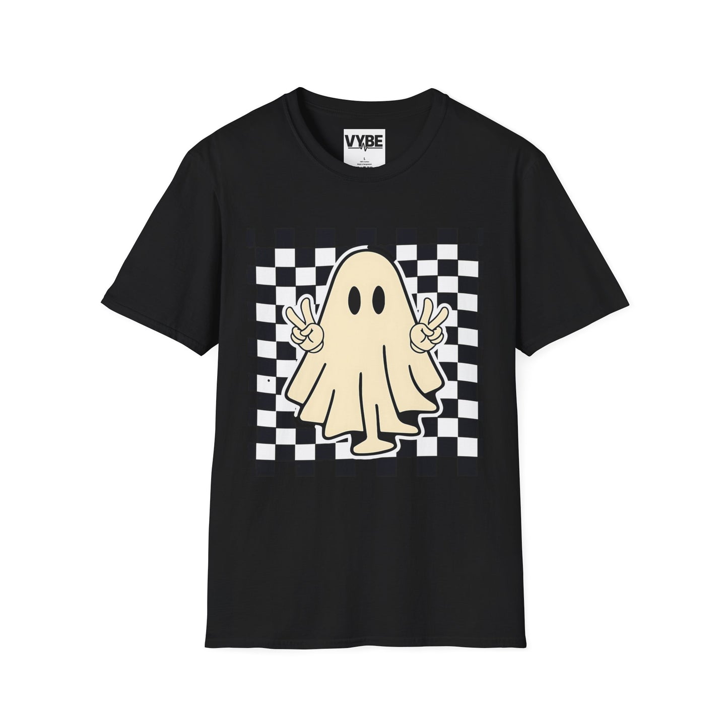 Halloween- Playful Ghost Graphic T-Shirt, Trendy Tee for Halloween, Casual Wear, Unisex Shirt, Gift for Friends - VYBE Shop