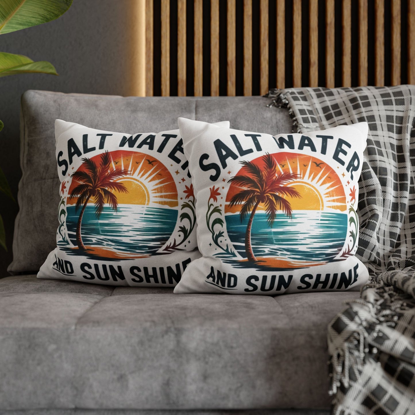 Tropical Beach Pillowcase with Sunset Vibes, Nautical Home Decor, Beach House Gift, Ocean Lover's Pillow Cover, Summer Decor - VYBE Shop