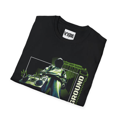 Urban- Underground Vibe Unisex Softstyle T-Shirt, Streetwear Tee, Graphic Tee, Gift for Music Lovers, Casual Wear, Everyday Essentials - VYBE Shop