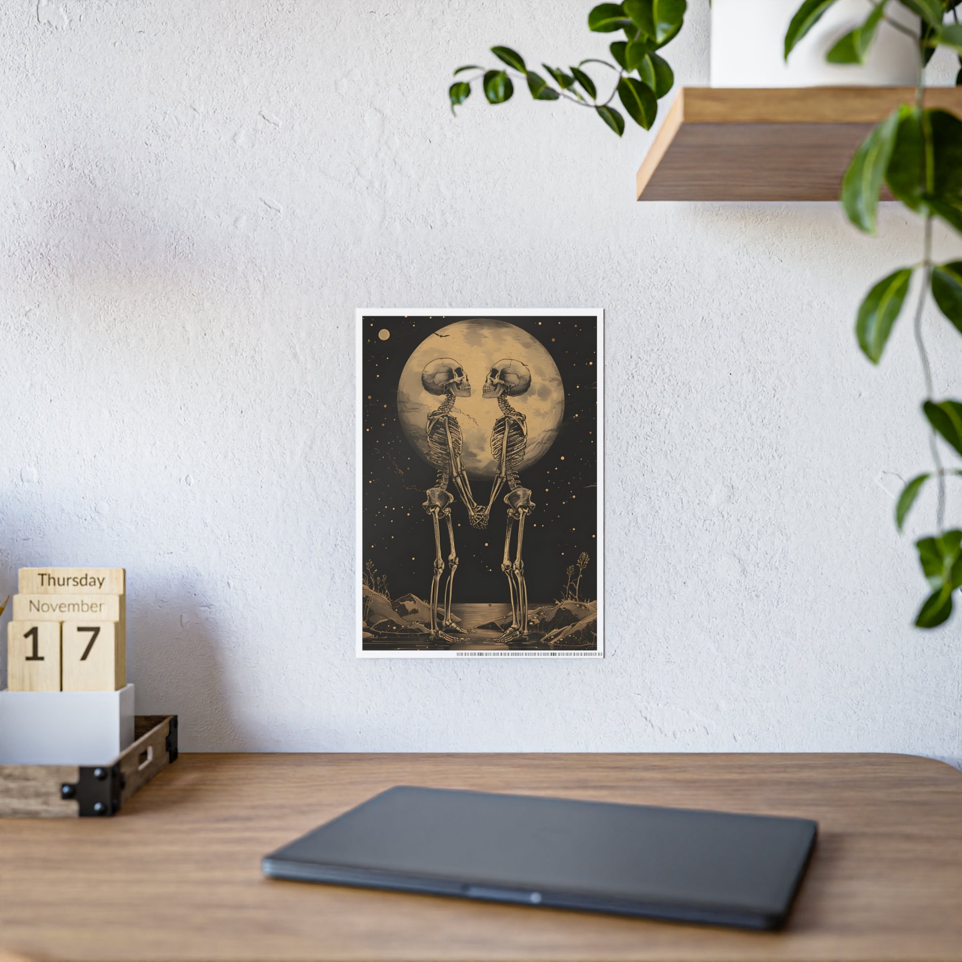 Skeleton Love Art Poster | Unique Gothic Home Decor and Wall Art - VYBE Shop