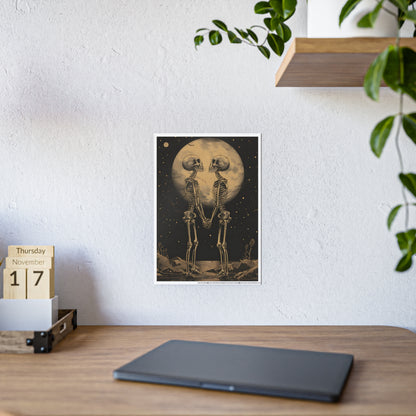 Skeleton Love Art Poster | Unique Gothic Home Decor and Wall Art - VYBE Shop