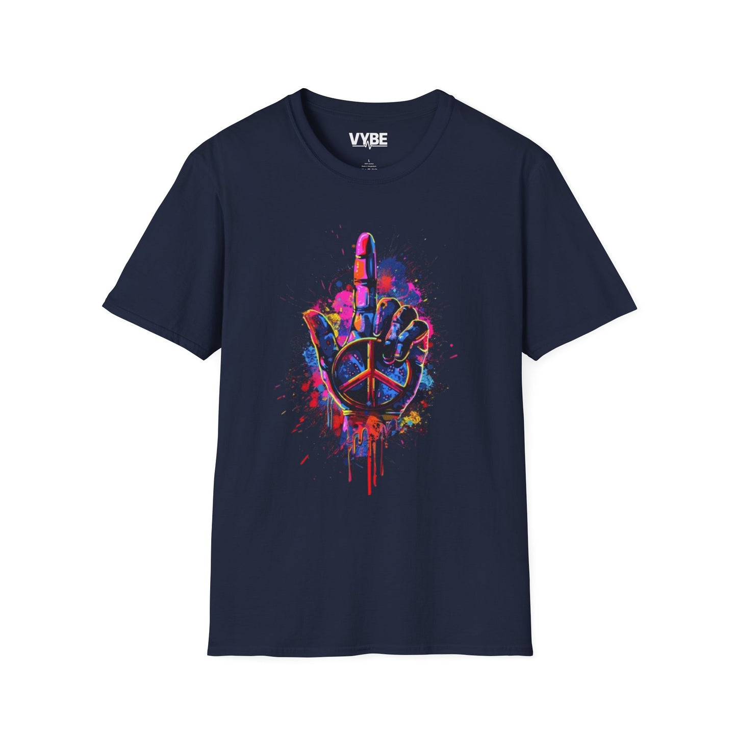 Colorful Peace Gesture T-Shirt - VYBE Shop