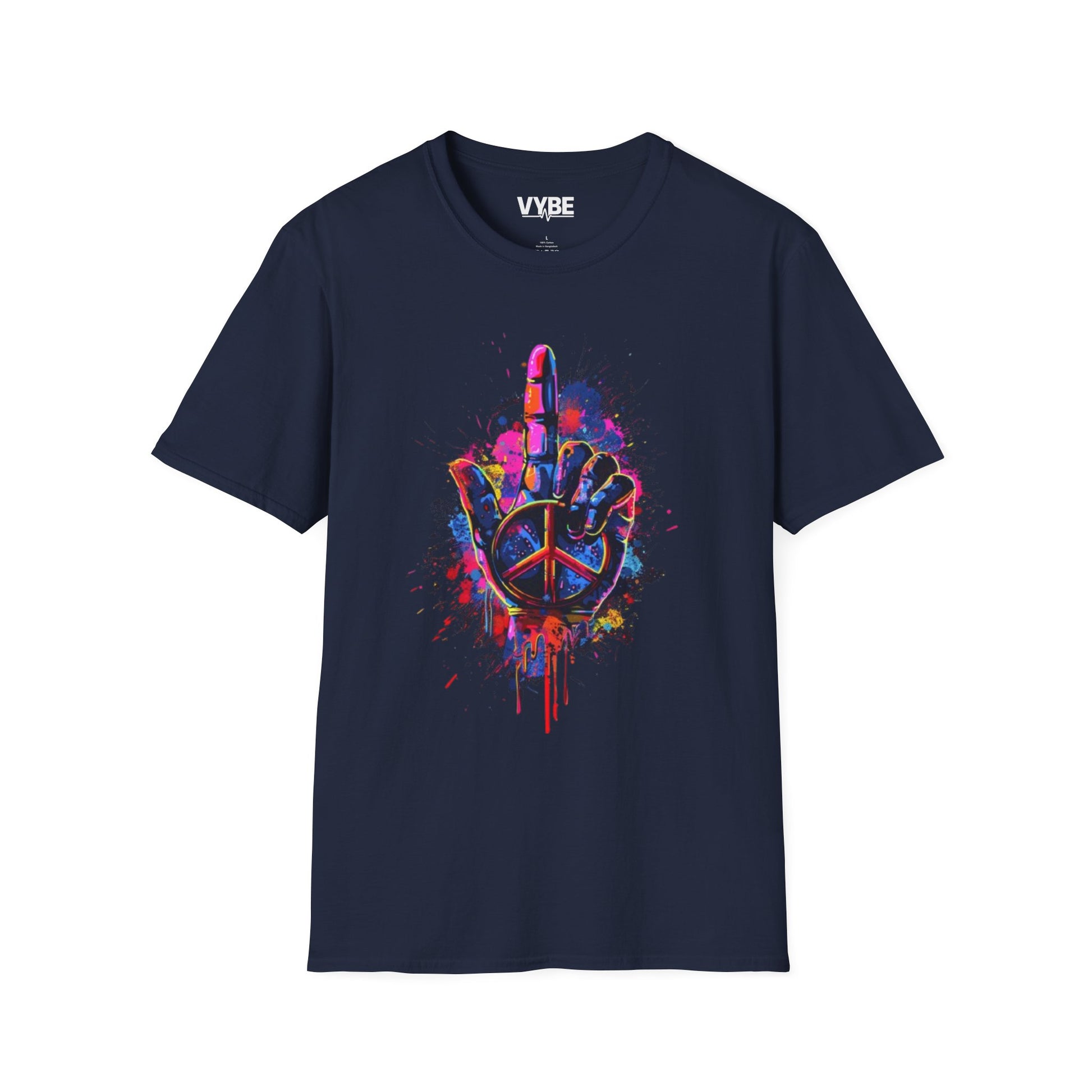 Colorful Peace Gesture T-Shirt - VYBE Shop