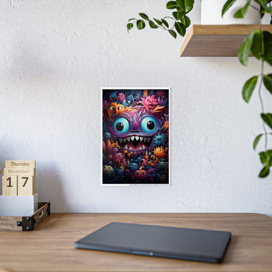 Vibrant Monster Wall Poster| Cute Decor, Kids Room Art - VYBE Shop
