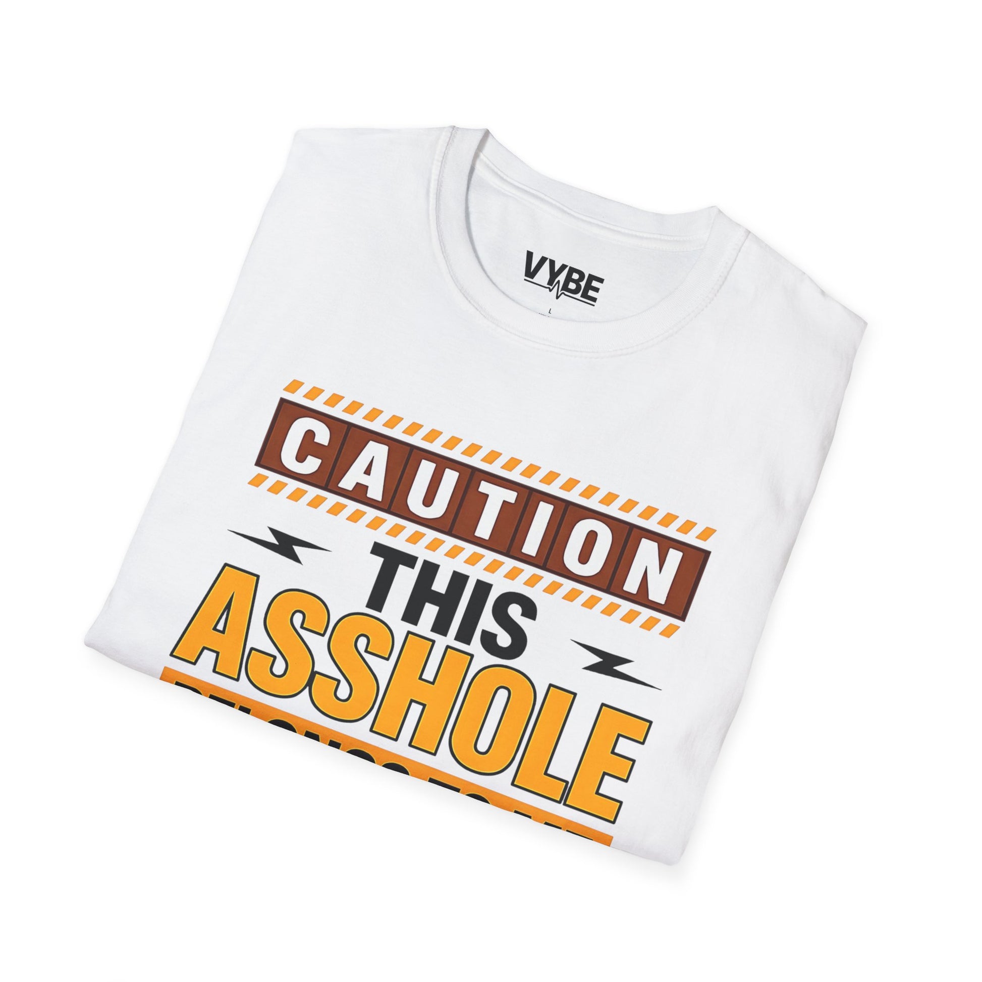 Caution This Asshole Belongs to Me T-Shirt, Funny Gift, Unisex Graphic Tee, Casual Wear, Fun Party Apparel - VYBE Shop