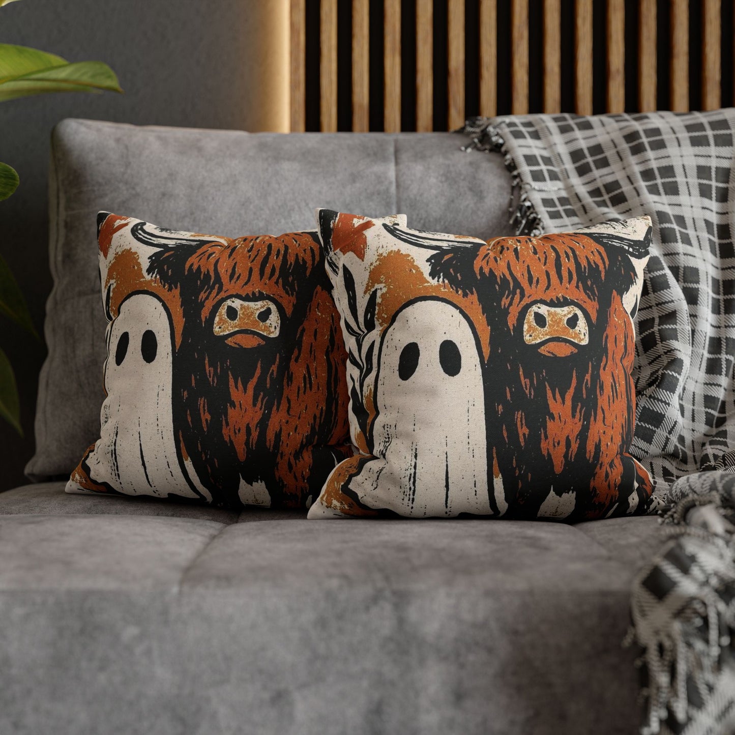 Spooky Cow Ghost Pillowcase - Cozy Halloween Decor - VYBE Shop