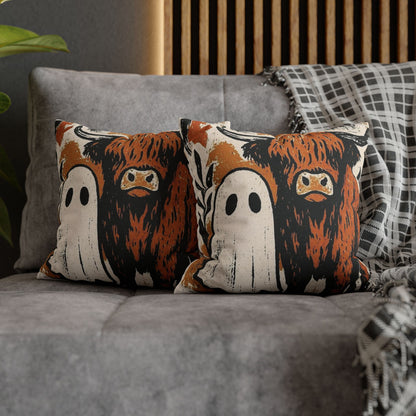 Spooky Cow Ghost Pillowcase - Cozy Halloween Decor - VYBE Shop