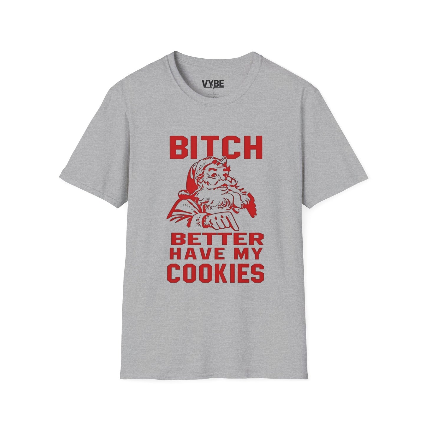 Christmas- Santa Vulgar Cookie Demand Unisex T-Shirt, Funny Christmas Apparel, Festive Humor Shirt - VYBE Shop