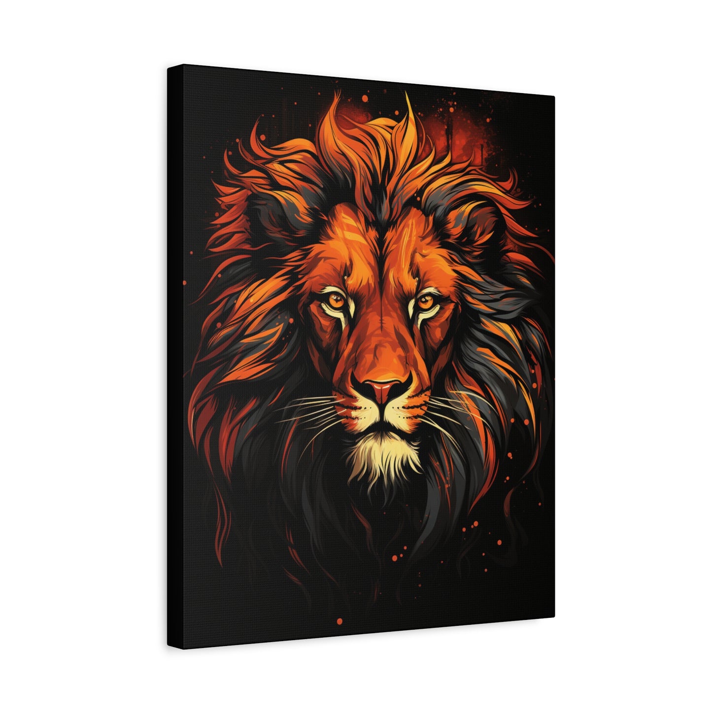 Vibrant Lion Art Canvas, Bold Wall Decor, Animal Lovers Gift, Safari Home Decor, Unique Art Piece for Any Room - VYBE Shop