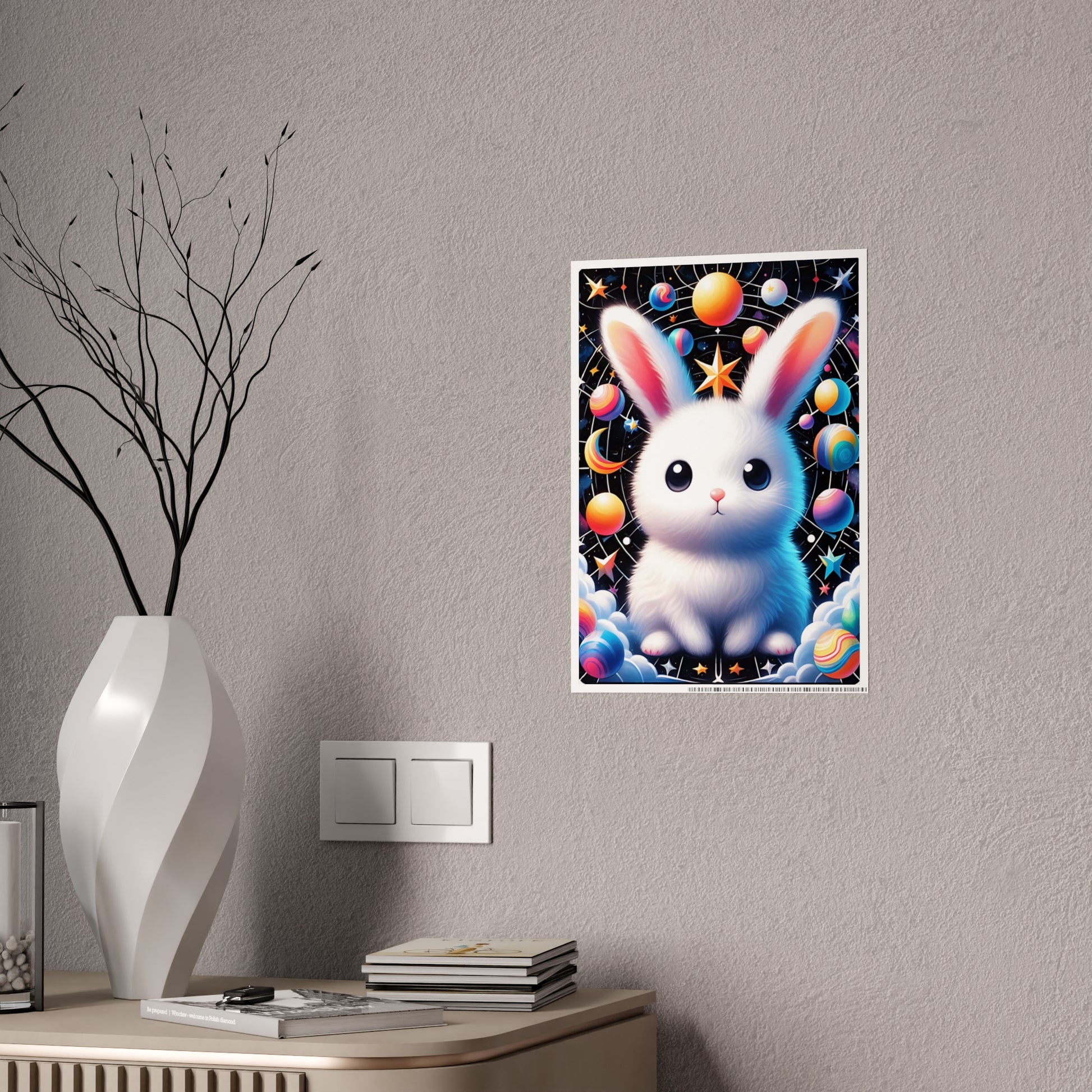 Colorful Bunny Poster for Cute Decor - VYBE Shop