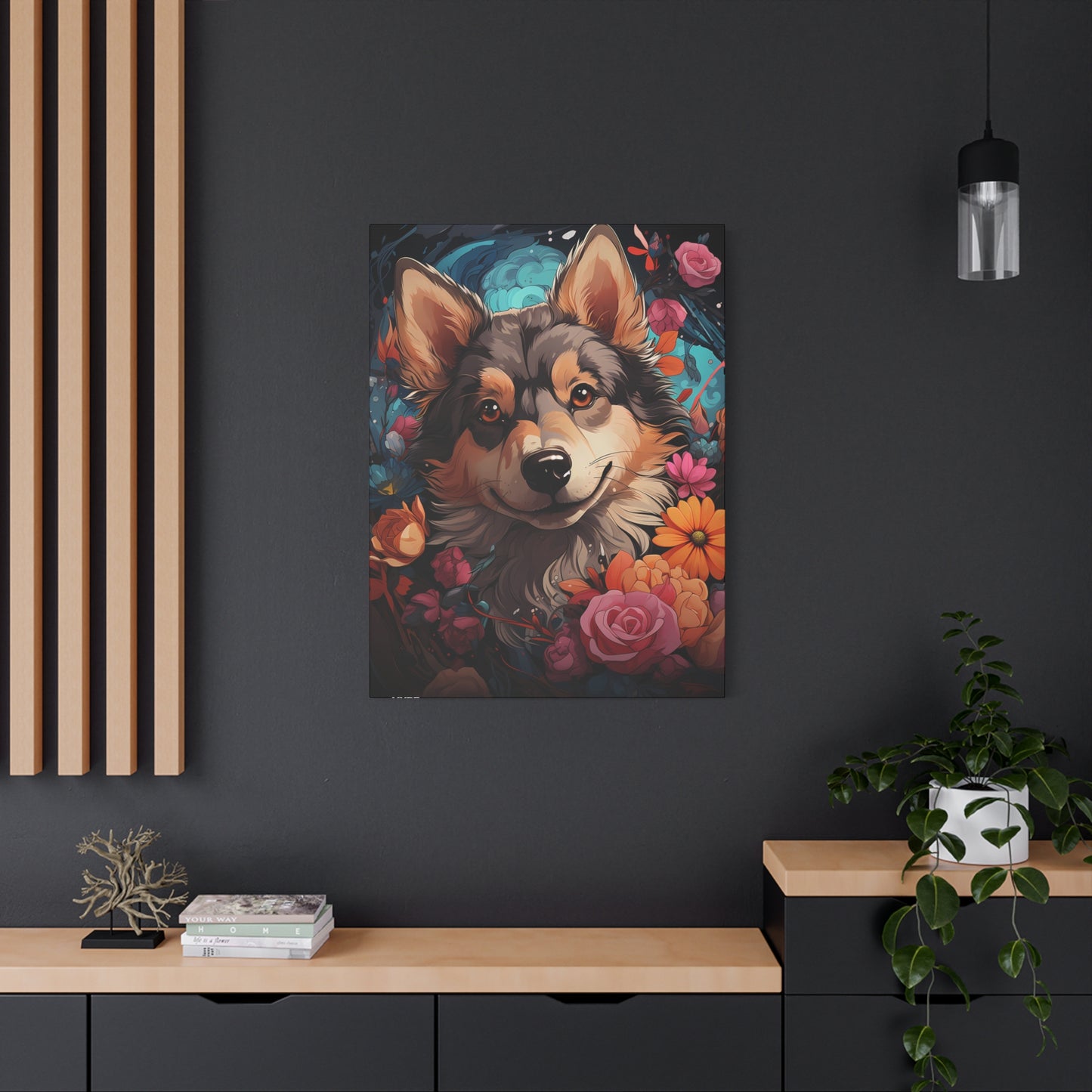 Charming Dog Canvas Art Print - Perfect Gift for Dog Lovers, Pet Portrait Wall Decor - VYBE Shop