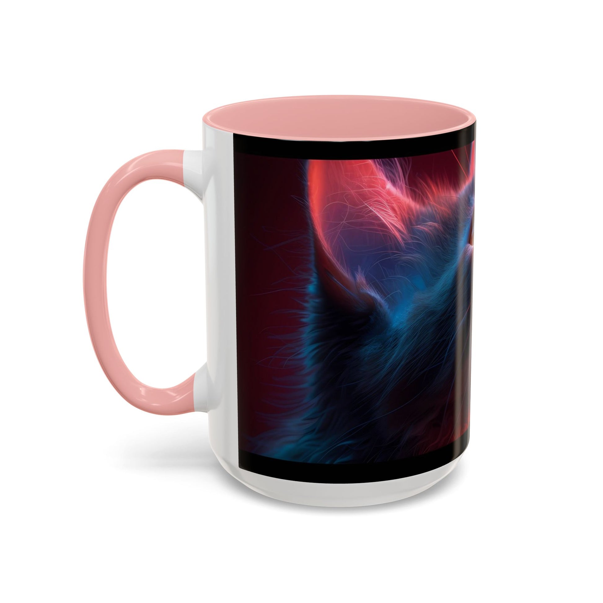 Cosmic Cat Coffee Mug - Vibrant Colorful Design, Cat Lover Gift, Unique Accented Mug, Pet Owner Gift, Cosmic Art Drinkware - VYBE