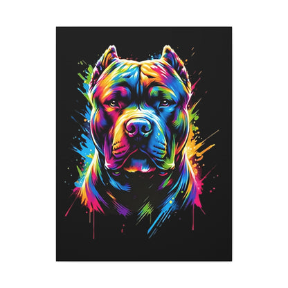 Vibrant Dog Art Canvas, Colorful Dog Portrait, Pet Lover Decoration, Home Wall Décor, Unique Gift for Dog Owners, Colorful Animal Wall Art - VYBE Shop