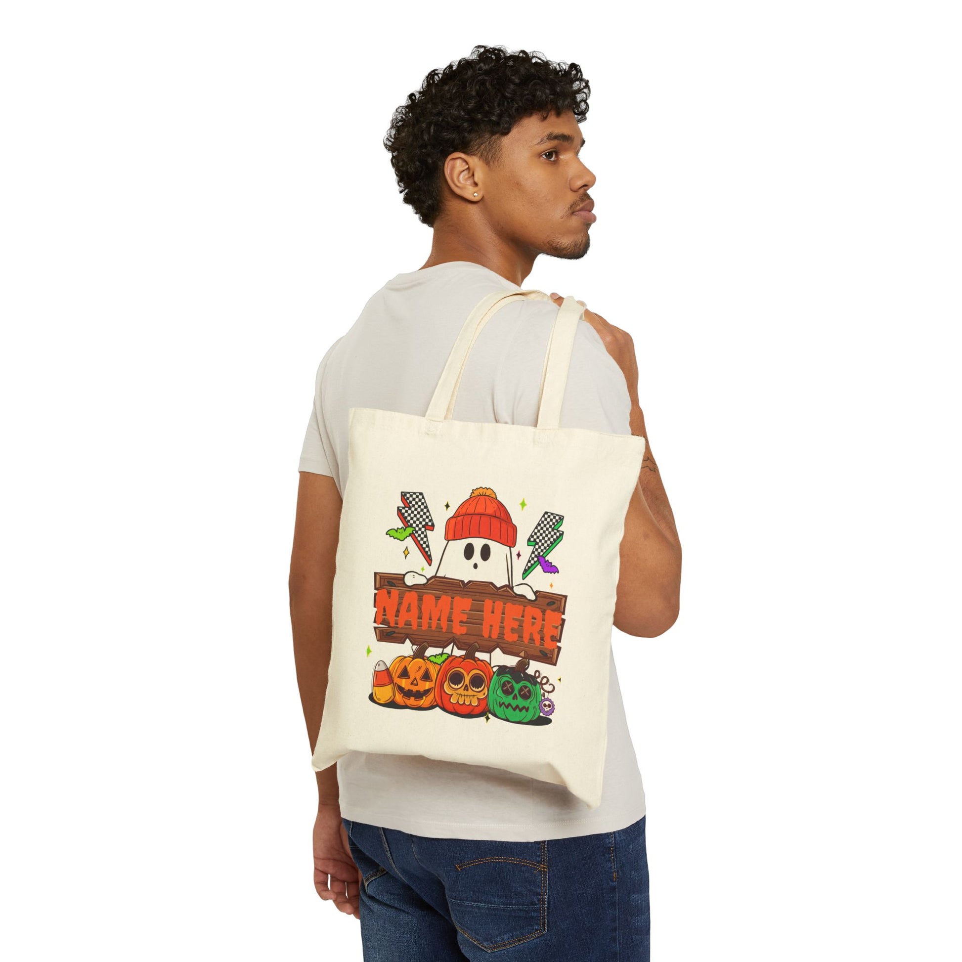 Custom Trick Or Treat Bag | Customizable Eco-Friendly Canvas Tote for Spooky Fun - VYBE Shop