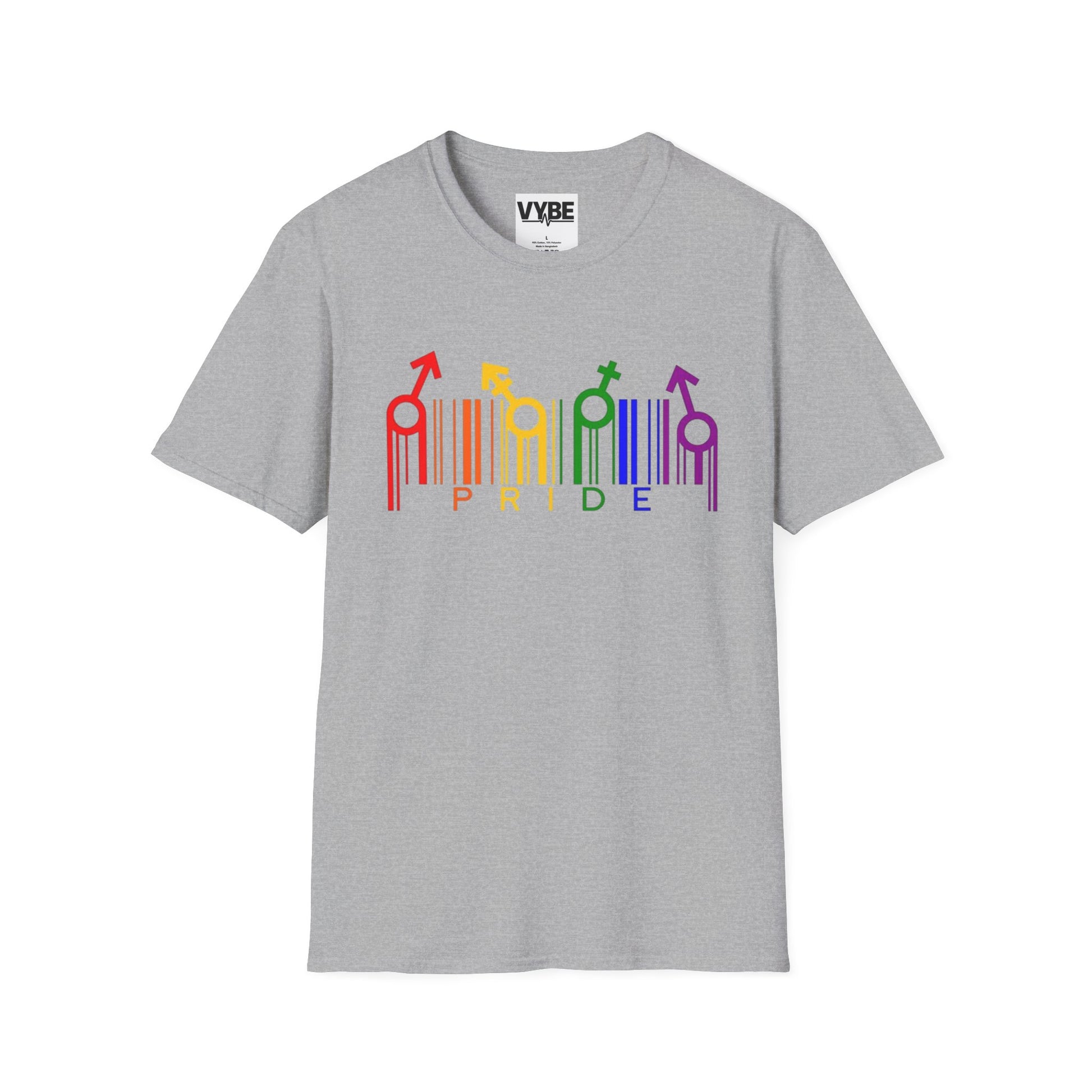 LGBTQ- Pride Graphic Tee, Rainbow Shirt for Celebrations, Unisex Equality Apparel, Softstyle Pride Wear - VYBE Shop