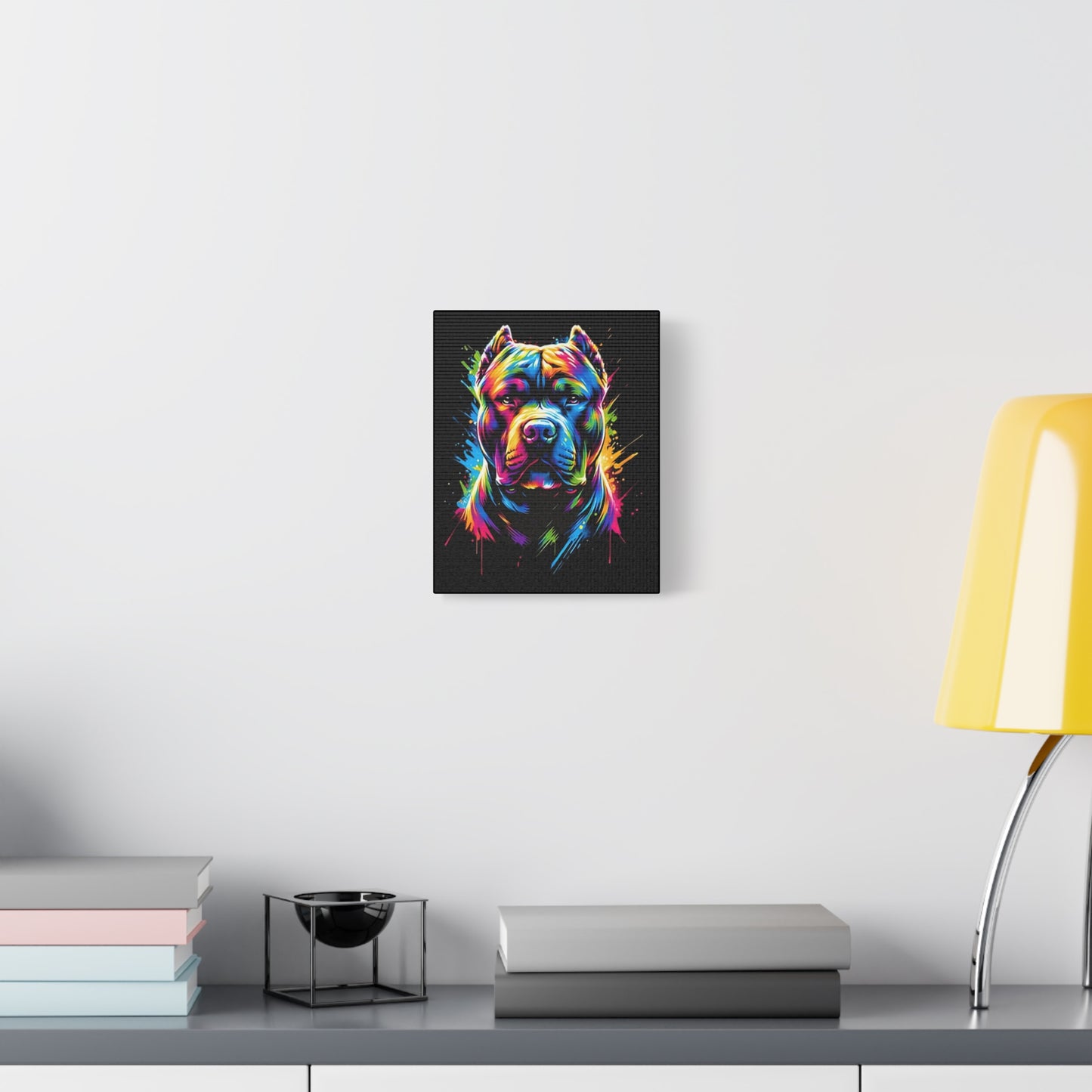 Vibrant Dog Art Canvas, Colorful Dog Portrait, Pet Lover Decoration, Home Wall Décor, Unique Gift for Dog Owners, Colorful Animal Wall Art - VYBE Shop
