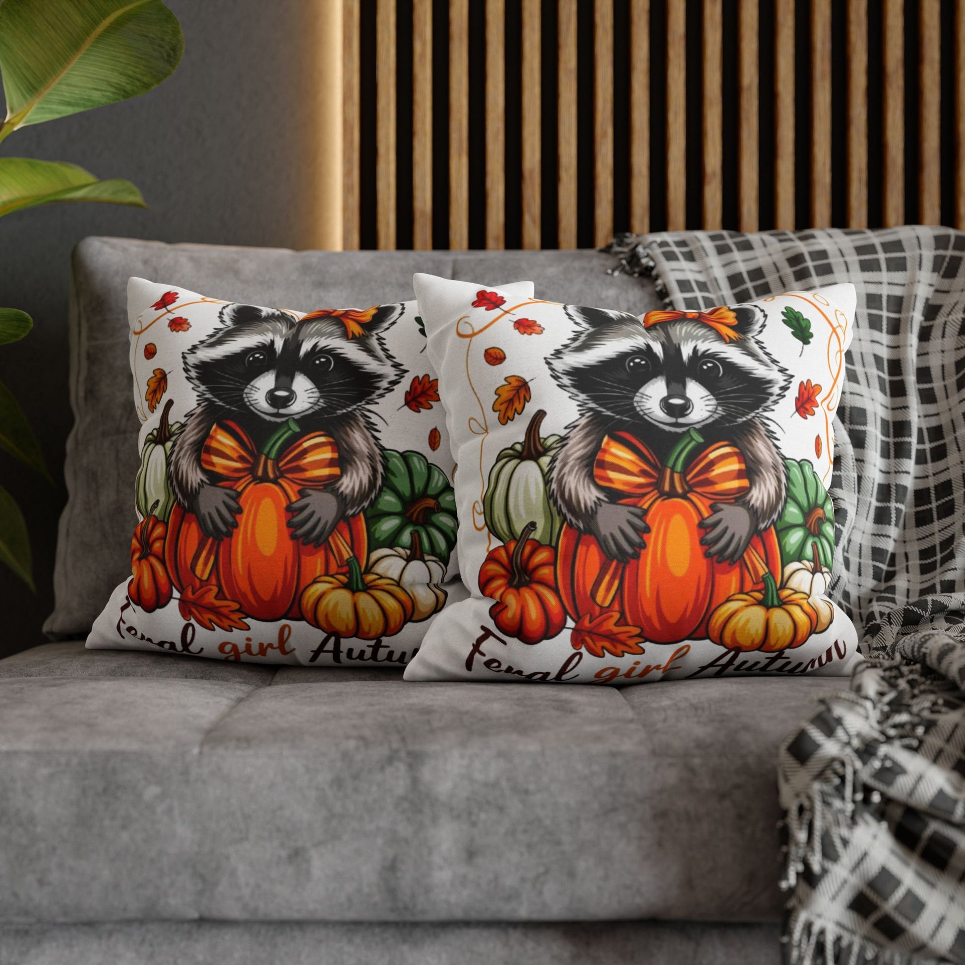 Autumn Raccoon Pillowcase for Cozy Home Decor and Fall Gifts for Animal Lovers - VYBE Shop