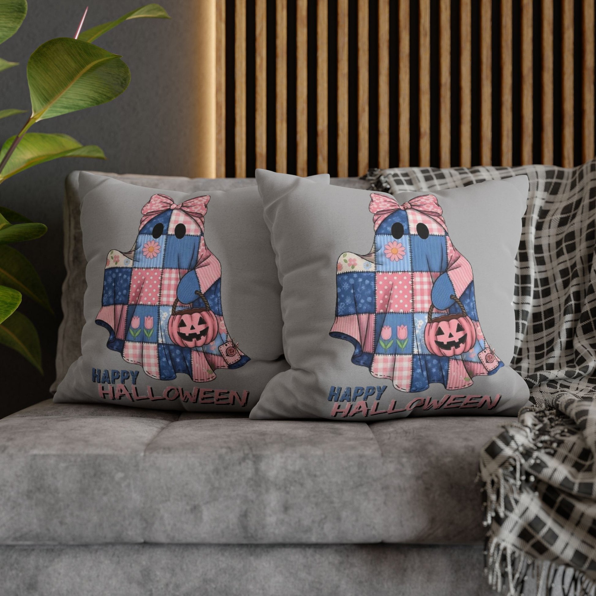 Halloween Ghost Pillowcase - Cozy Seasonal Cushion Cover for Spooky Home Decor and Trick or Treat Gifts - VYBE Shop