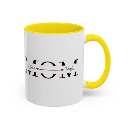 Personalized Mom Coffee Mug, Gift for Mother's Day, Customizable Mug for Mom, Family Coffee Mug, Heartfelt Coffee Cup - VYBE Shop