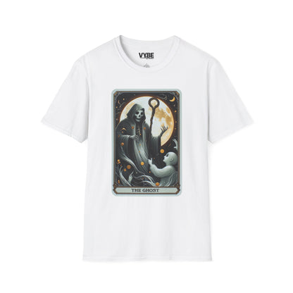 Halloween Ghost Tarot Tee - Enchanting Design for Spooky Season - VYBE Shop