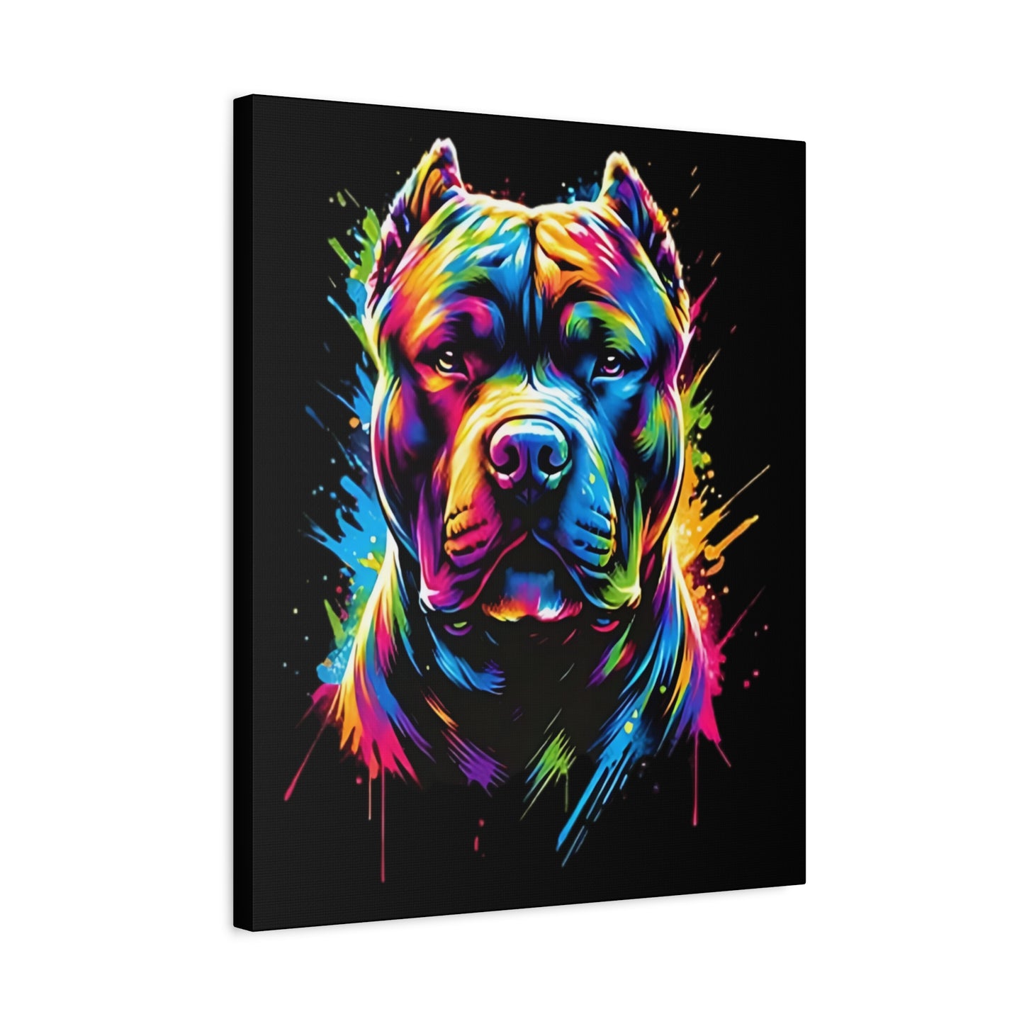 Vibrant Dog Art Canvas, Colorful Dog Portrait, Pet Lover Decoration, Home Wall Décor, Unique Gift for Dog Owners, Colorful Animal Wall Art - VYBE Shop