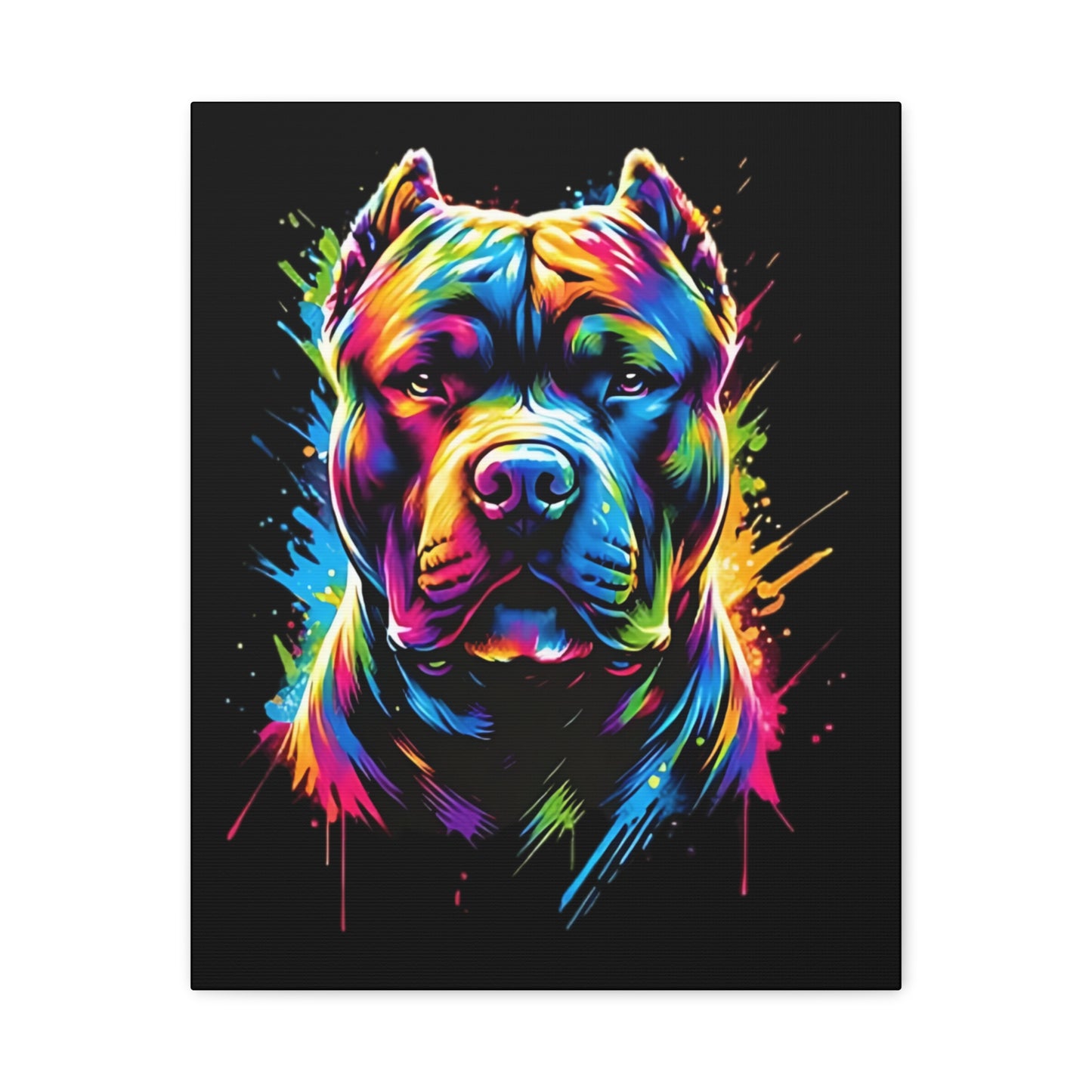 Vibrant Dog Art Canvas, Colorful Dog Portrait, Pet Lover Decoration, Home Wall Décor, Unique Gift for Dog Owners, Colorful Animal Wall Art - VYBE Shop