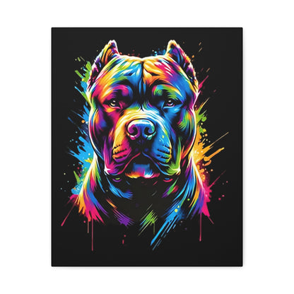 Vibrant Dog Art Canvas, Colorful Dog Portrait, Pet Lover Decoration, Home Wall Décor, Unique Gift for Dog Owners, Colorful Animal Wall Art - VYBE Shop
