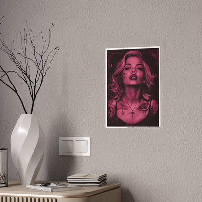 Woman In Red Poster - Captivating Art Print for Modern Decor - VYBE Shop