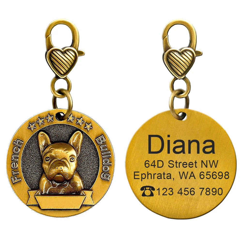Personalized Dog ID Tag - Bring Your Lost Pet Home Safely - VYBE
